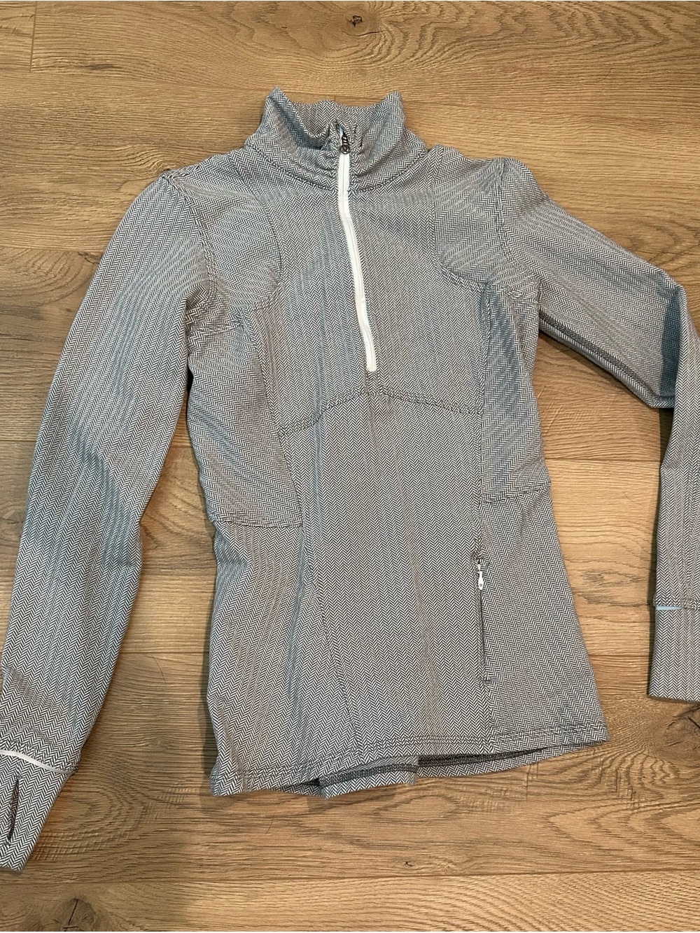 lululemon athletica Light Gray Half-Zip Sweater